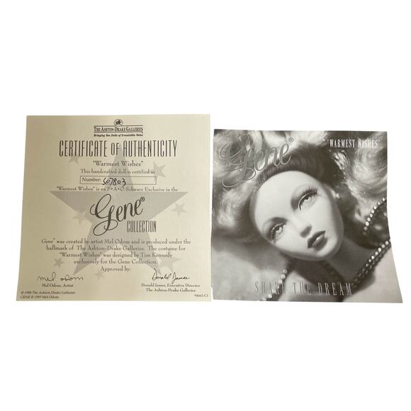 1995 Ashton Drake Gene Marshall “Blue Evening” Bright Blue & Pink Gown Ensemble - Picture 6 of 7